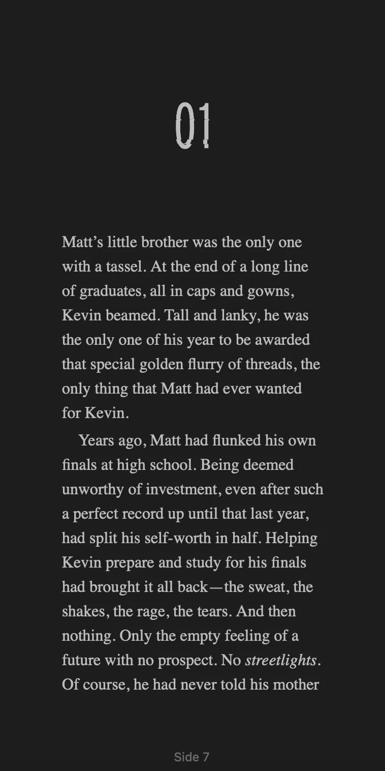 Chapter page of Shift.